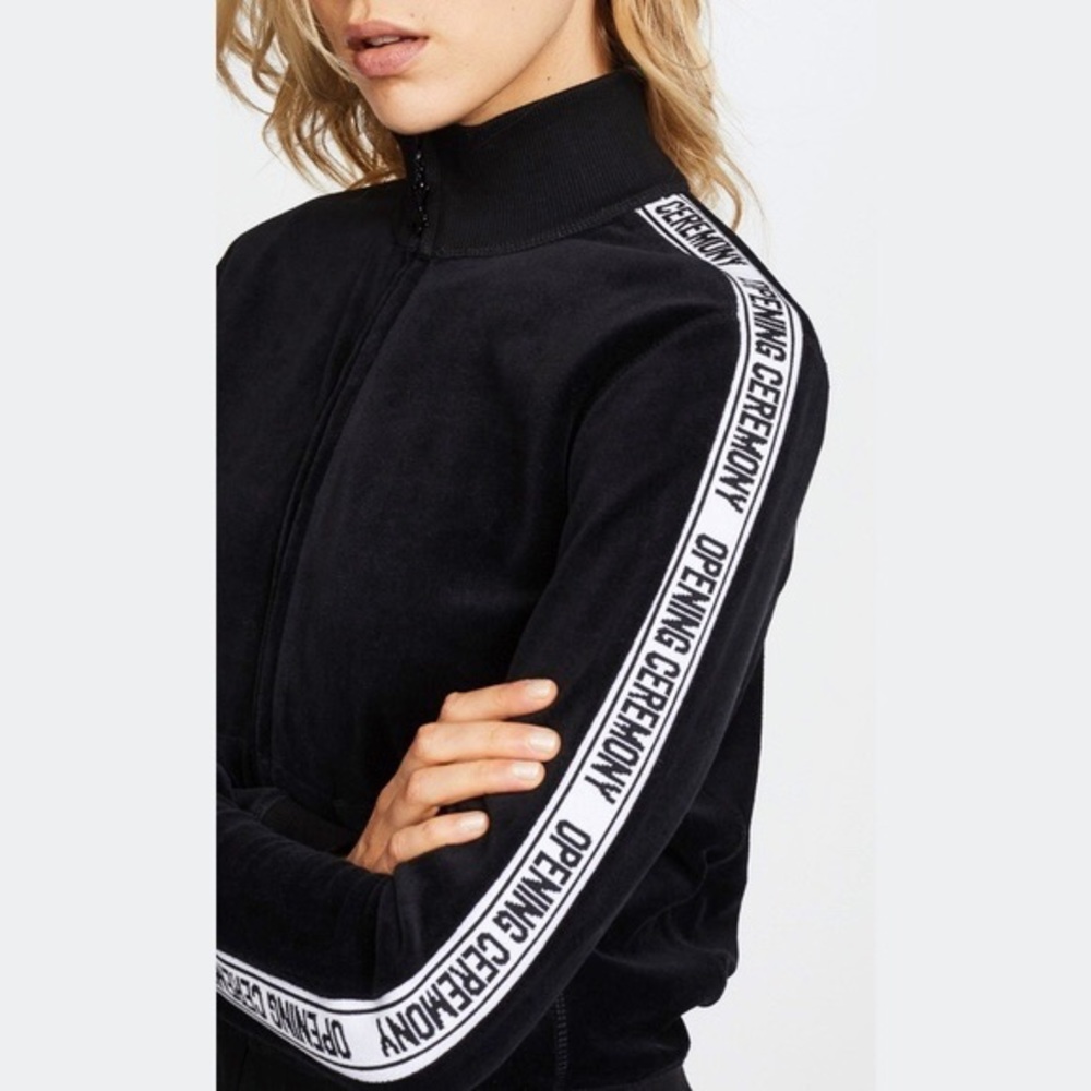 Opening Ceremony Logo Velour Track Jacket Full Zip Size Small